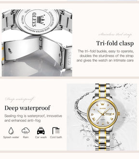 OLEVS Relógio Feminino Original Quartzo 5563 - Elegância e Funcionalidade